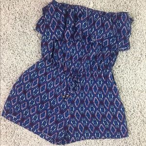 Romper Size Small Shorts Black Ruffle  shoulder